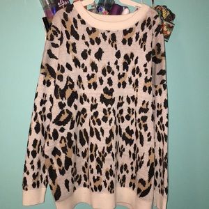 Oversized cheetah sweater from Revolve